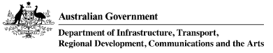 Department of Infrastructure, Transport, Regional Development, Communications and the Arts logo